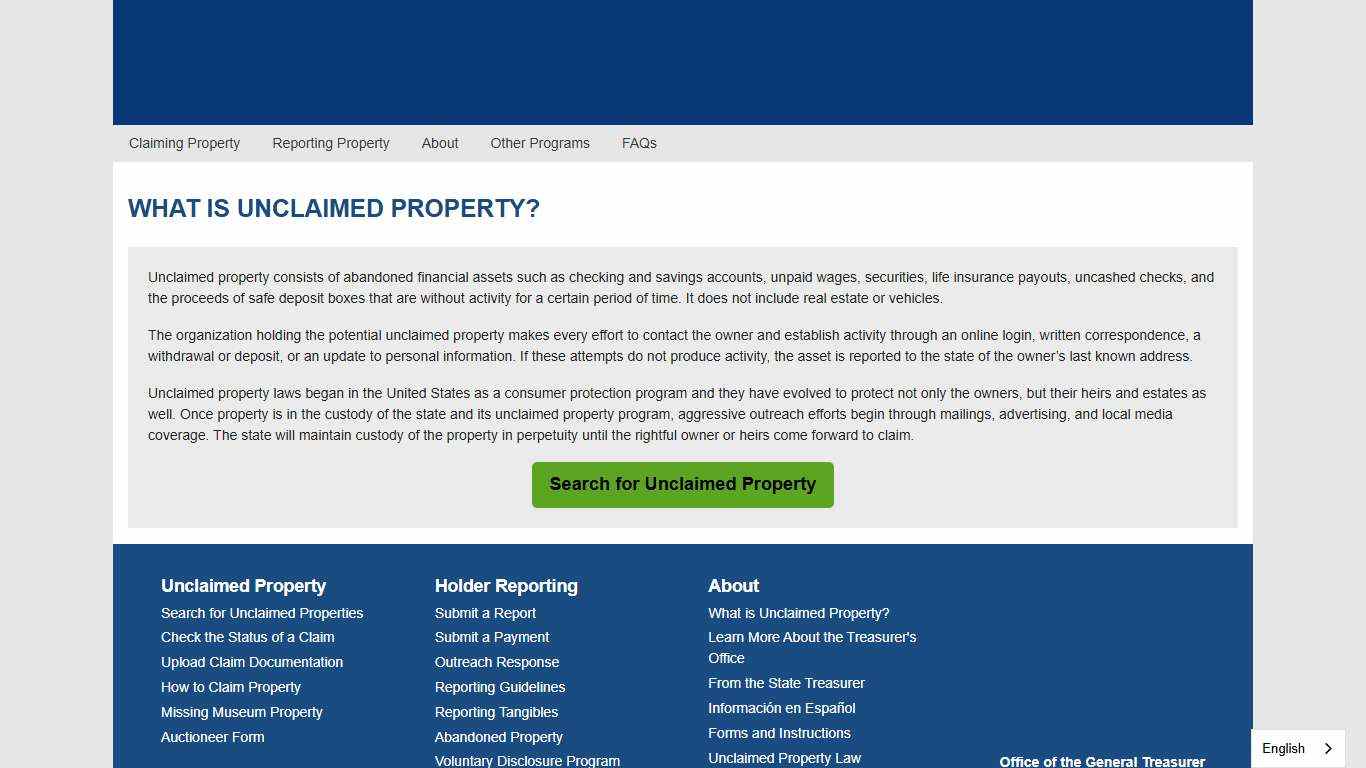 Rhode Island Unclaimed Property – Official State Site